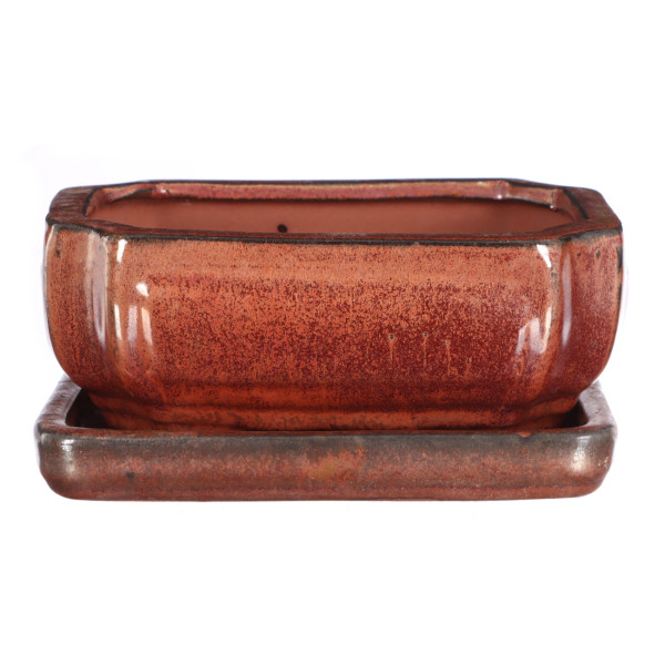 Ceramic pot with undertray