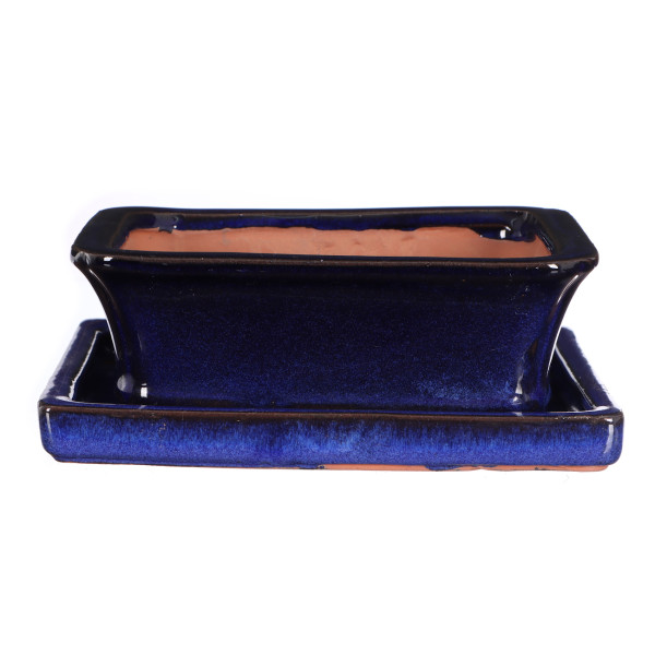 Ceramic pot with undertray